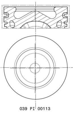 MAHLE 039PI00113010 | Piston Segman 75.00 mm Std (- 0.20mm) (Ford Focus 1.6 TDCI 115Ps Euro 5 12-Peugeot Partnertepee Citroen Berlingo C4)