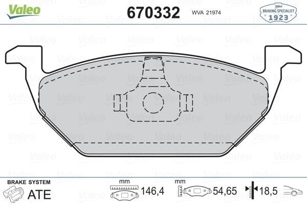 VALEO 670332 | Fren Balata Ön <03 Golf.4-Bora 14