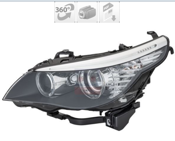 HELLA 1EL164907-001 | Bmw E60 LCI Kasa Bi-Xenon Sol Far Komple