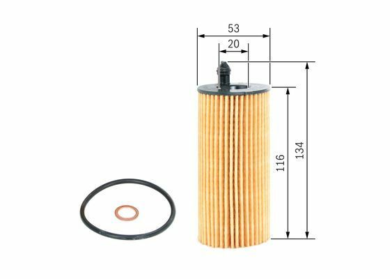 BOSCH F026407205 | Yağ Filtresi 15-1-Seri (F20-F21) 3-Seri (F30-F31-F80) 5-Seri (F10-F11-F90) X3-X4-X5