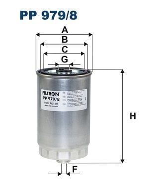 FILTRON PP979-8 | Mazot Filtresi 09-Santa Fe-Sorento 2.2Crdi