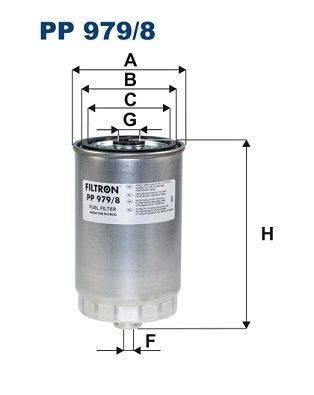 FILTRON PP979-8 | Mazot Filtresi 09-Santa Fe-Sorento 2.2Crdi