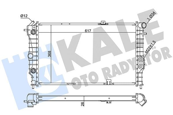 KALE 351955 | Radyatör Vectra.A + Ac