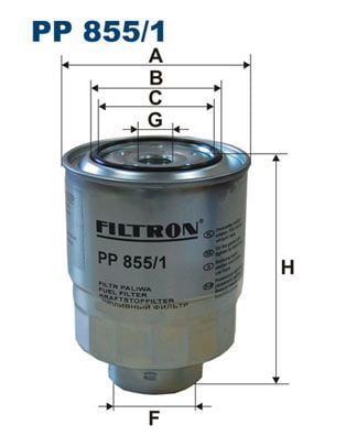 FILTRON PP855-1 | Mazot Filtresi 07-Auris 1.4D-4D