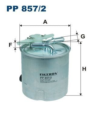 FILTRON PP857-2 | Mazot Filtresi 07-14 Qashqai-Xtrail 2.0Dci