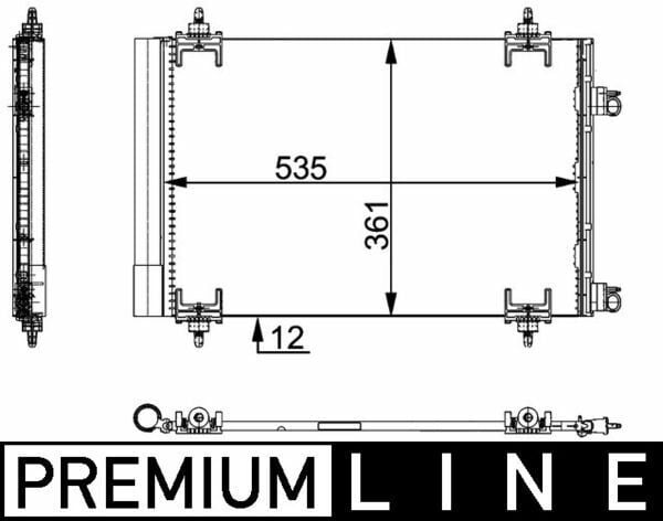 MAHLE AC668000P | Klima Radyatörü (Kondenser) 01-307-308-C4 1.4-1.6 16V
