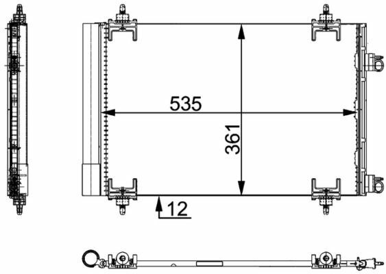 MAHLE AC668000P | Klima Radyatörü (Kondenser) 01-307-308-C4 1.4-1.6 16V