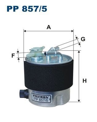 FILTRON PP857-5 | Mazot Filtresi 08-Qashqai-Xtrail-Koleos 1.5 DCI
