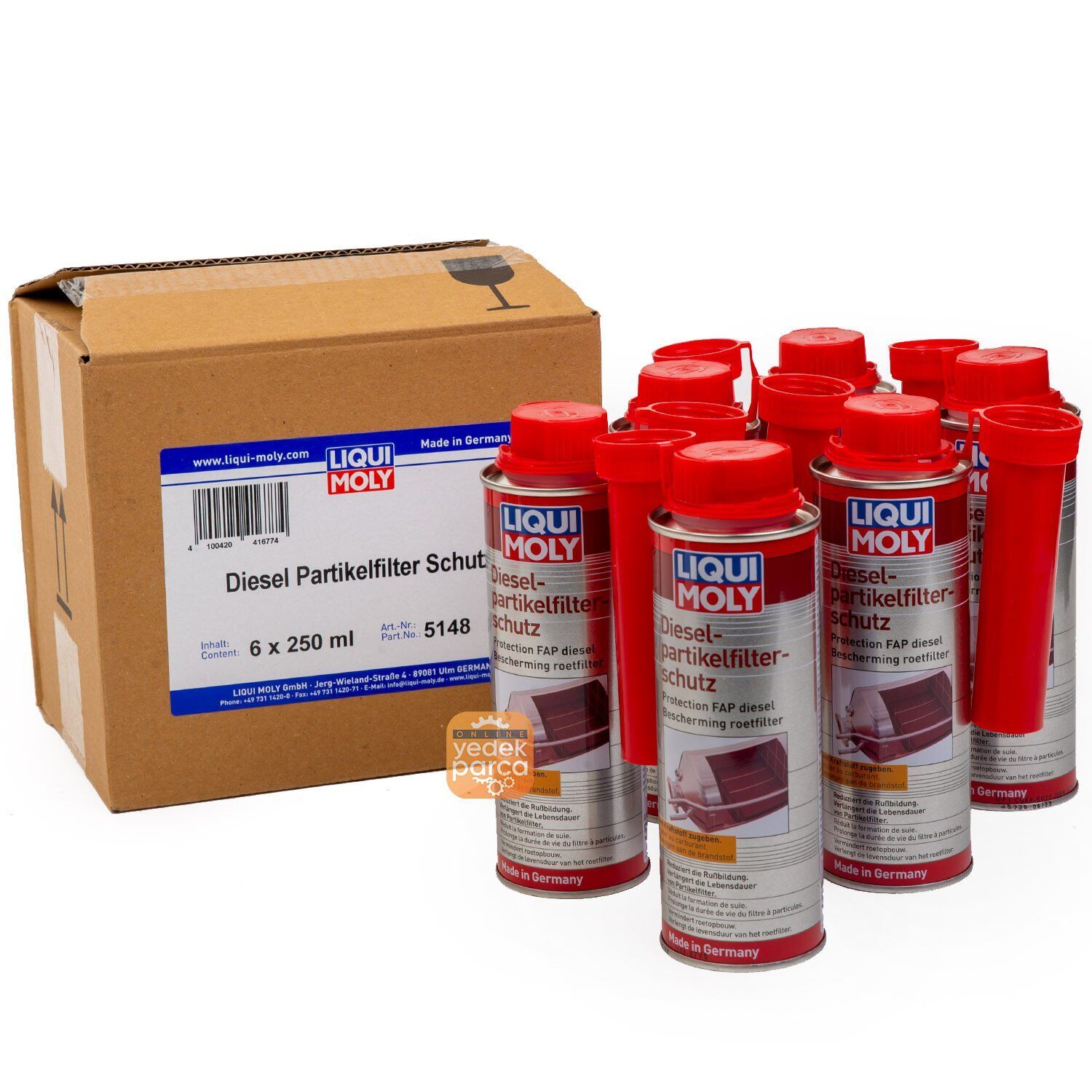 LIQUI MOLY 5148 | Dizel Partikül Filtresi Koruyucu 250 ml (5148) 6 Lı Paket