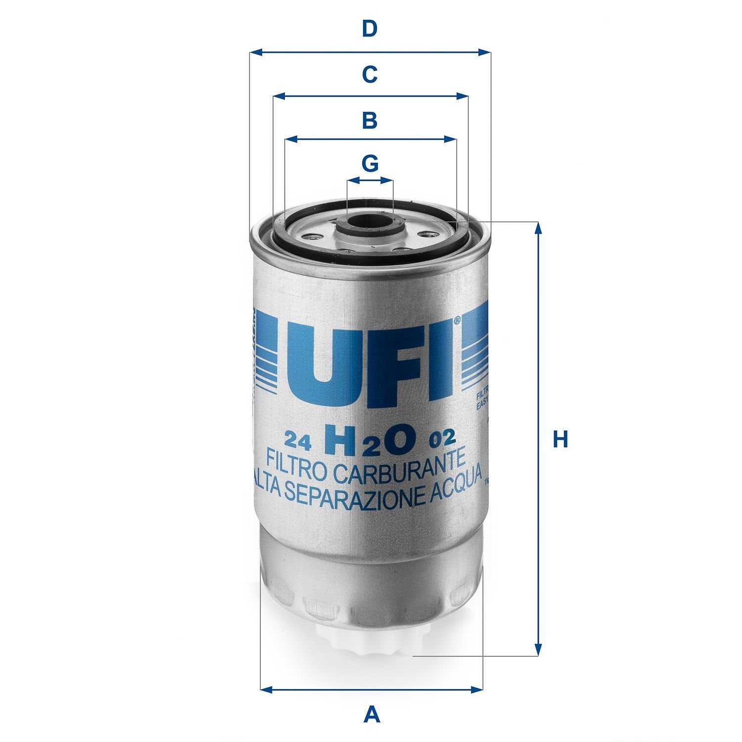 UFI 24.H2O.02 | Mazot Filtresi (Fiat Ducato 2.3 JTD 02 -)