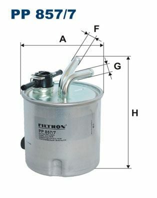 FILTRON PP857-7 | Mazot Filtresi 06-Navara-Pathfinder 2.5Cdi Sensörlü