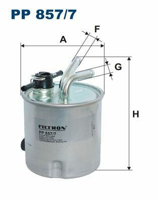 FILTRON PP857-7 | Mazot Filtresi 06-Navara-Pathfinder 2.5Cdi Sensörlü