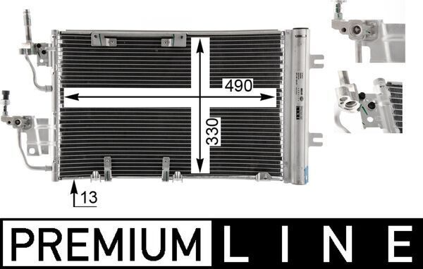 MAHLE AC400000P | Klima Radyatörü (Kondenser) Astra.H 1.3D-1.7D *Z13dth-Z17dth* (Bf2)