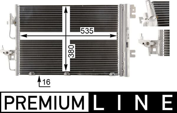 MAHLE AC377000P | Klima Radyatörü (Kondenser) Astra.H 1.4-1.6 16V *Z14xep-Z16xep*