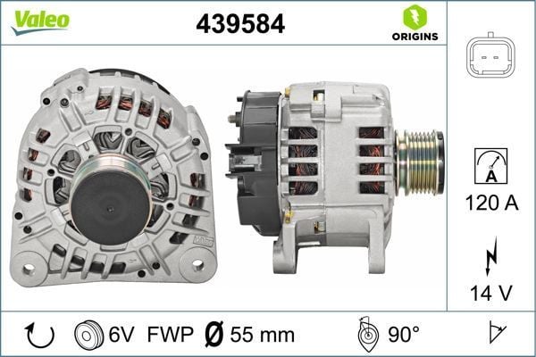 VALEO 439584 | Alternatör Kmp Clo-Kng-Log 1.5 DCI 125Ah