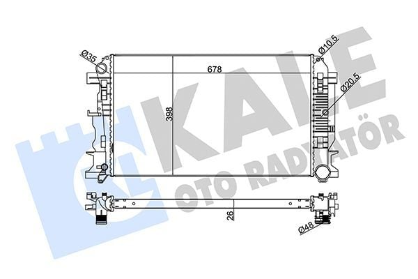 KALE 373900 | Radyatör 06-Crafter 2.5Tdi *Bjk-Bjj*
