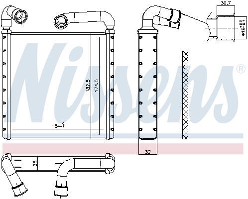 NISSENS 73943 | Kalorifer Radyatörü VW Golfvıı Crafter 2013-Denso