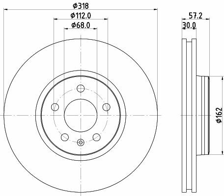 HELLA PAGİD 8DD355125-181 | Fren Diski Audi A4 (8W2, B9) , A4 Allroad (8Wh, B9) , A4 Avant (8W5, B9) , A5 (F53) , A5 Convertible (F5