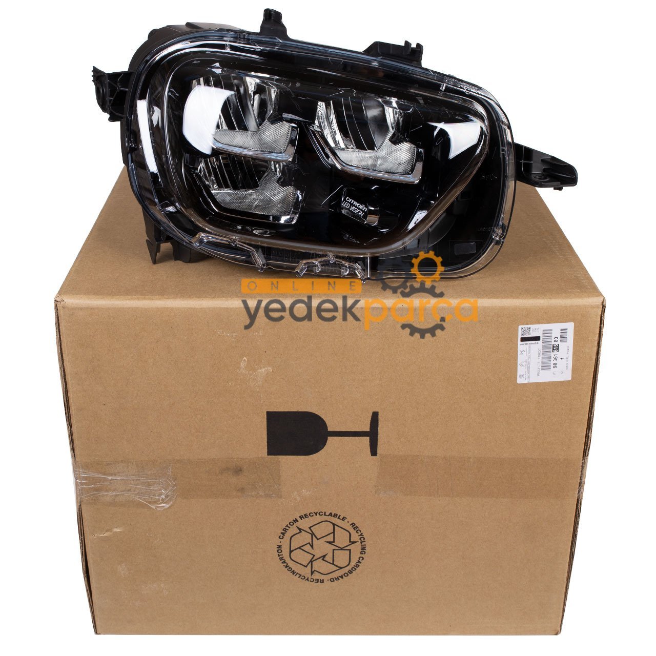 PSA 9836161580 | Citroen C3 B618 Makyajlı Ön Sağ Far Orijinal