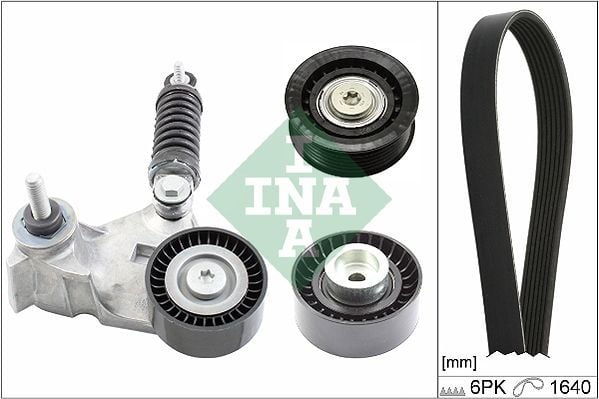 INA 529010410 | Alternatör V Kanallı Kayış Gergi Rulman Kiti (Gergi + V Kayışı + Avare Bilya + Sarz Bilyasi) Mondeo II