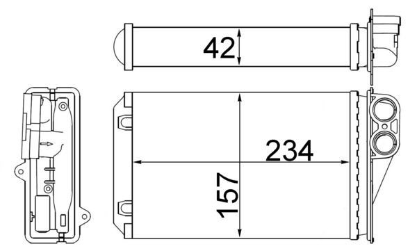 MAHLE AH248000S | Kalorifer Radyatörü (Peugeot: 207) 8Fh351511-564