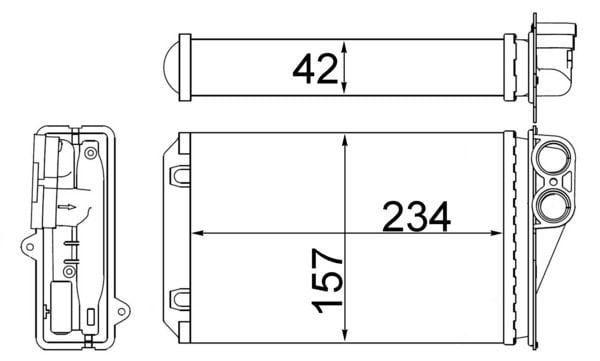 MAHLE AH248000S | Kalorifer Radyatörü (Peugeot: 207) 8Fh351511-564