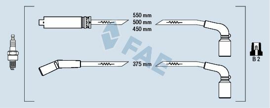 FAE 83562 | Buji Kablosu Takımı Chevrolet Aveo / Kalos 1.4 8V