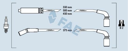 FAE 83562 | Buji Kablosu Takımı Chevrolet Aveo / Kalos 1.4 8V
