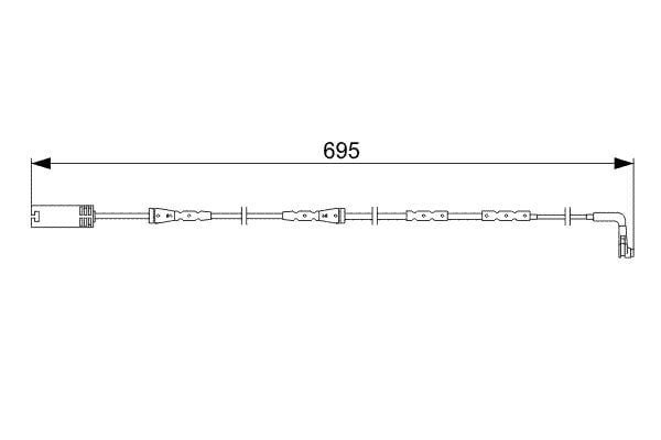 BOSCH 1987473050 | Fren Balata Kablosu On 05-1.S-E81-E87-F20-3S-E90-E91-E92-E93