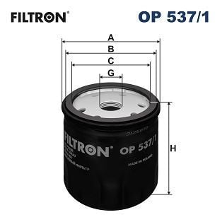 FILTRON OP537-1 | Yağ Filtresi Dbl-Mra-Brv-Pun 1.9D-JTD