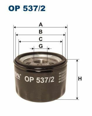 FILTRON OP537-2 | Yağ Filtresi Doblo-Pal 1.2 8V Mra 1.8-2.0 16V
