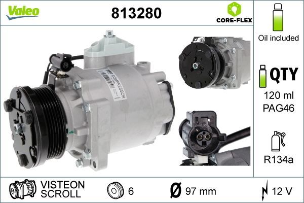 VALEO 813280 | Klima Kompresörü 03-Connect 1.8Tdci