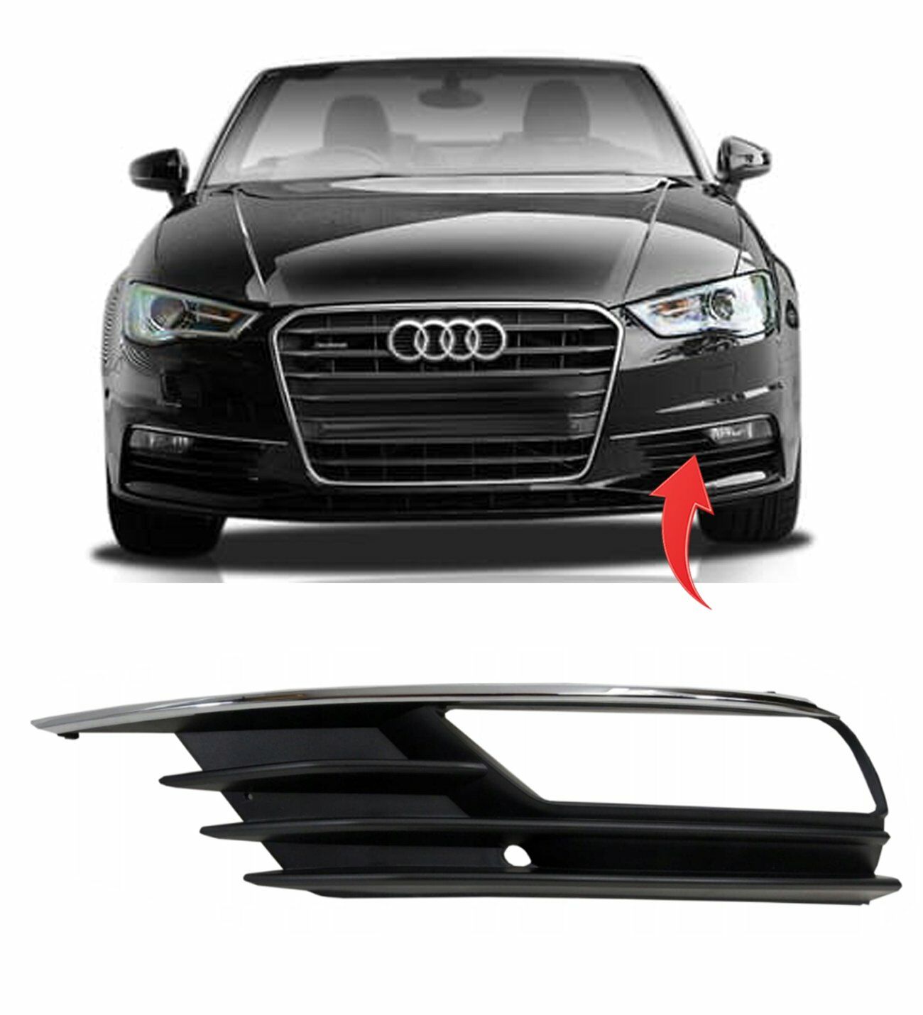 İTHAL 8V5807681A | Audi A3 2014 Sonrası Sol Sis Far Çerçevesi