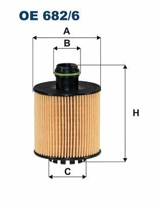 FILTRON OE682-6 | Yağ Filtresi 14-Doblo-Egea-500X-Corsa.E 1.3Mjt Euro6