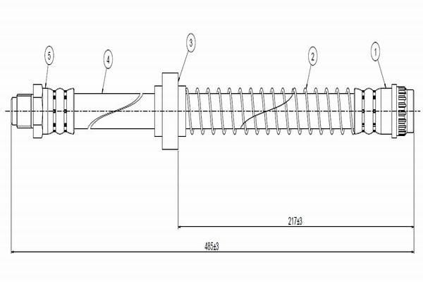 CAVO C800524D | Fren Hortumu On (Citroen C3 02-/ Xsara 98-05 / Peugeot 1007 07 -) | 2 Adet