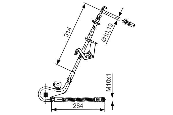 BOSCH 1987481428 | Ön Sağ Fren Hortumu P407 P407 Sw Coupe C5 III 04 -