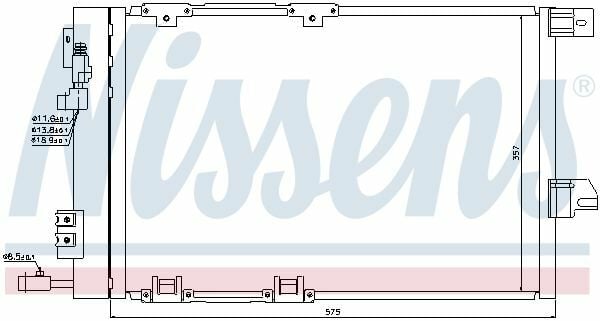 NISSENS 94384 | Klima Radyatörü Opel Astra G / Zafira A 98-01 1.4-1.6-1.8