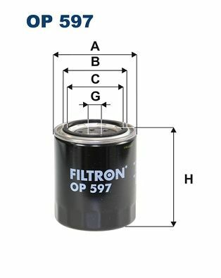 FILTRON OP597 | Yağ Filtresi Palio-Marea-Brv-Doblo 1.2 8V-16V Linea-G.Punto 1.4 16V