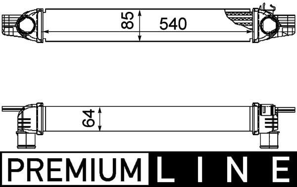 MAHLE CI194000P | Turbo Radyatörü (Intercooler) 08-Fiorino 1.3Mjt Bipper-Nemo 1.4Hdi