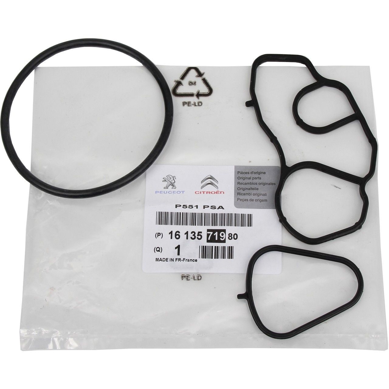 PSA 1613571980 | Peugeot 508 R8 Yağ Filtre Kütük Conta Takımı Orjinal