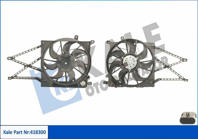 KALE 418300 | Fan Motor Davlumbaz Opel Astra G / Zafira A 250W 380mm