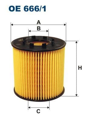 FILTRON OE666-1 | Yağ Filtresi 02-Master-Movano 2.2-2.5Dci