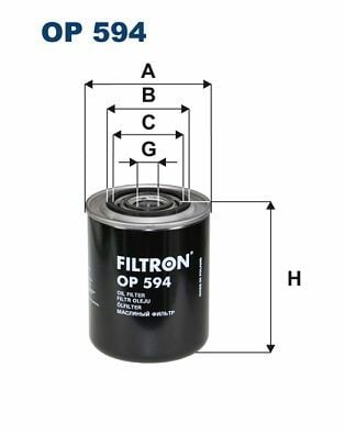 FILTRON OP594 | Yağ Filtresi Bxr-Jmp 2.8Hdi Dct 2.5-2.8Jtd