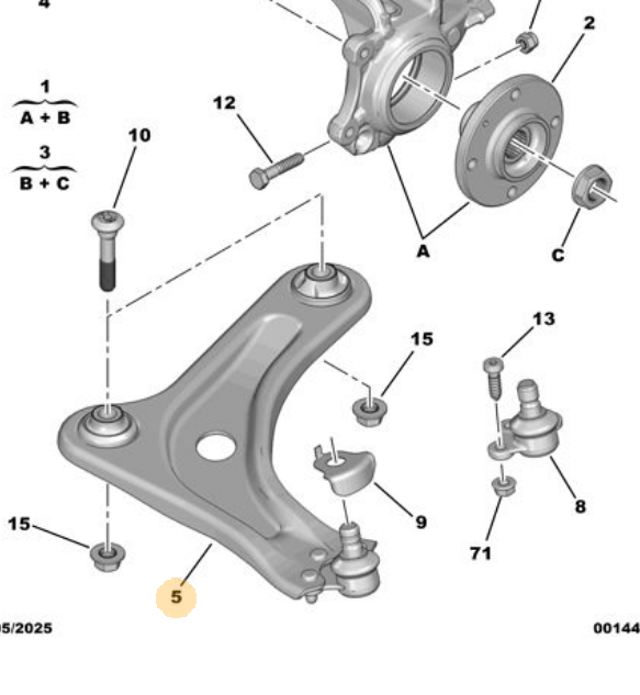 MOPAR (PSA) 1673629880 | Ön Salıncak