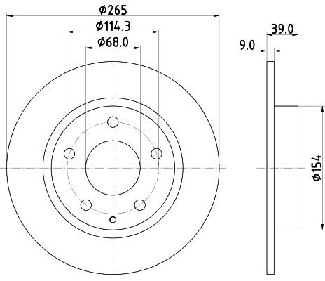 HELLA PAGID 8DD355120-461 | Fren Diski Mazda 3 (Bm, Bn) , 3 Saloon (Bm, Bn) | 2 Adet