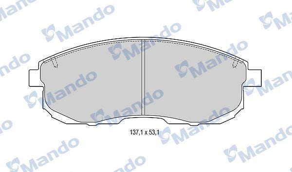 MANDO MBF015001 | Ön Fren Balatası Juke 1.6 2013 > Maxıma Qx 1995 2003