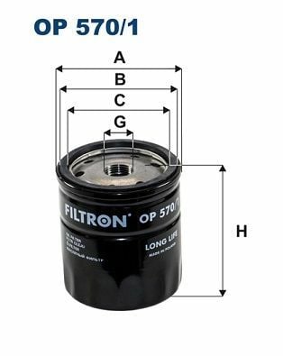FILTRON OP570-1 | Yağ Filtresi 04-Astra.H-Vectra.C 1.6 16V *Z16xep*