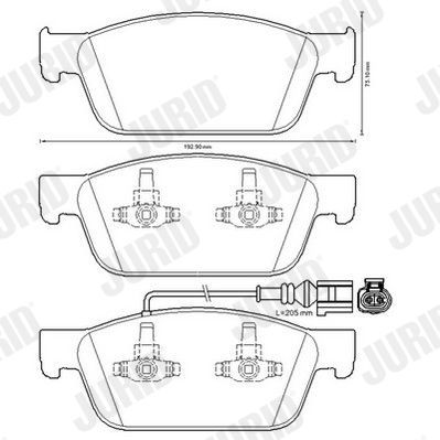 JURID 573330J | Fren Balatası VW T6 Ön 17 Jant