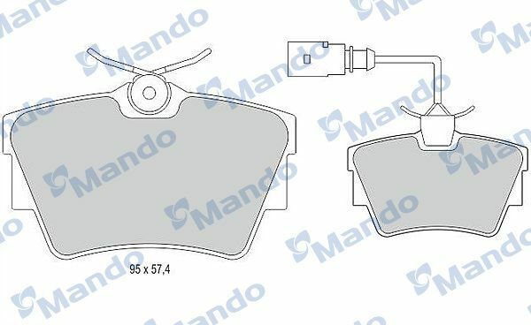 MANDO MBF015023 | Arka Fren Balatası Traffic II III Vivaro 1,6Dcı / 1.9 / 2.0