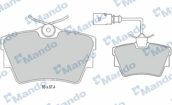 MANDO MBF015023 | Arka Fren Balatası Traffic II III Vivaro 1,6Dcı / 1.9 / 2.0